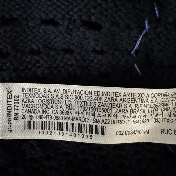 Zara Mixed Open Knit Crochet Vest Women’s Size M Pullover Sleeveless New - Picture 7 of 7